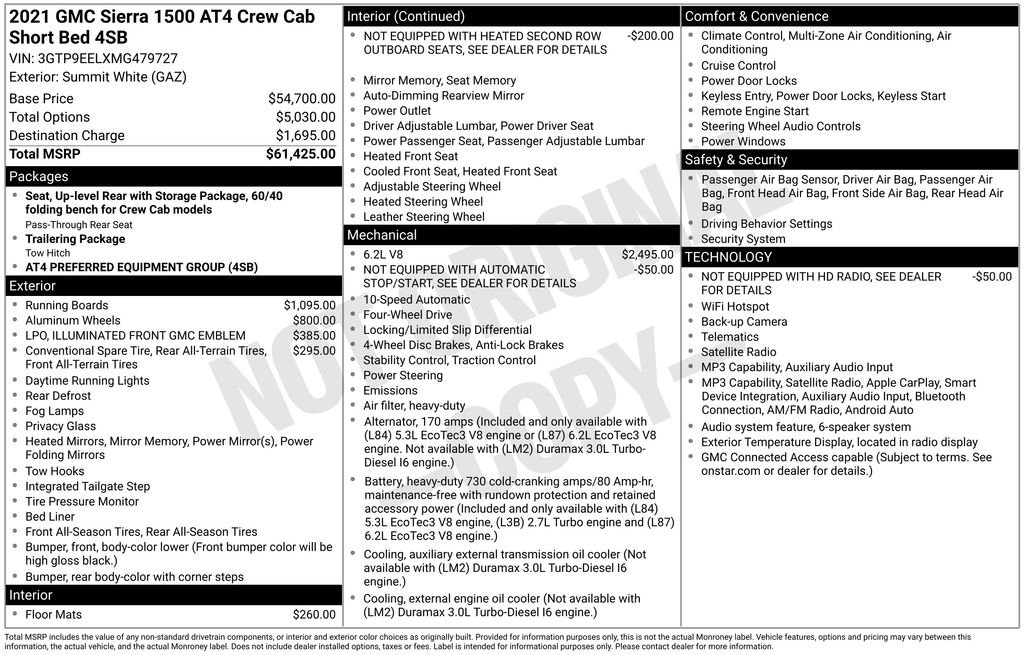 Used 2021 GMC Sierra 1500 AT4 AWD/4WD image 22