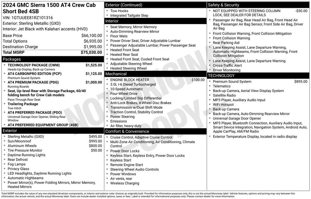 Certified 2024 GMC Sierra 1500 AT4 w/ Technology Package AWD/4WD image 10