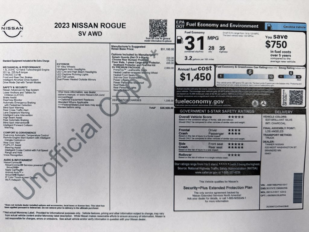 Used 2023 Nissan Rogue SV w/ SV Premium B Package AWD/4WD image 28