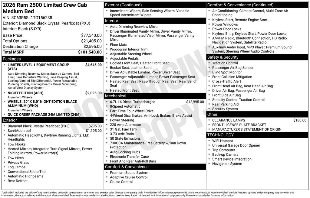 New 2026 RAM 2500 Limited AWD/4WD image 6