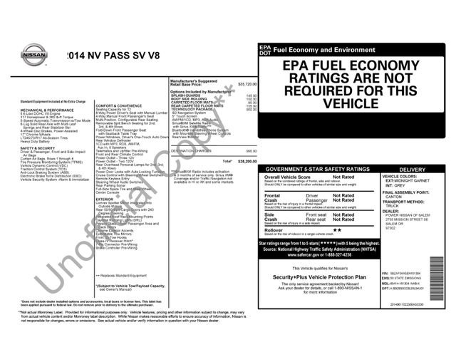 Used 2014 Nissan NV 3500 SV w/ Technology Package RWD image 5