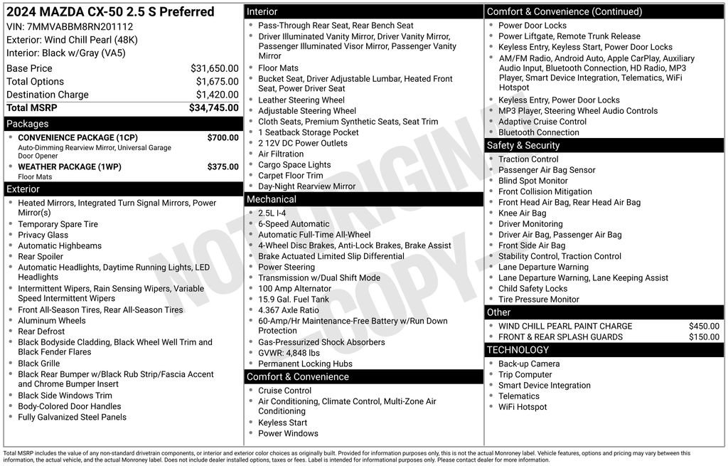 Certified 2024 MAZDA CX-50 AWD 2.5 S w/ Convenience Package image 26