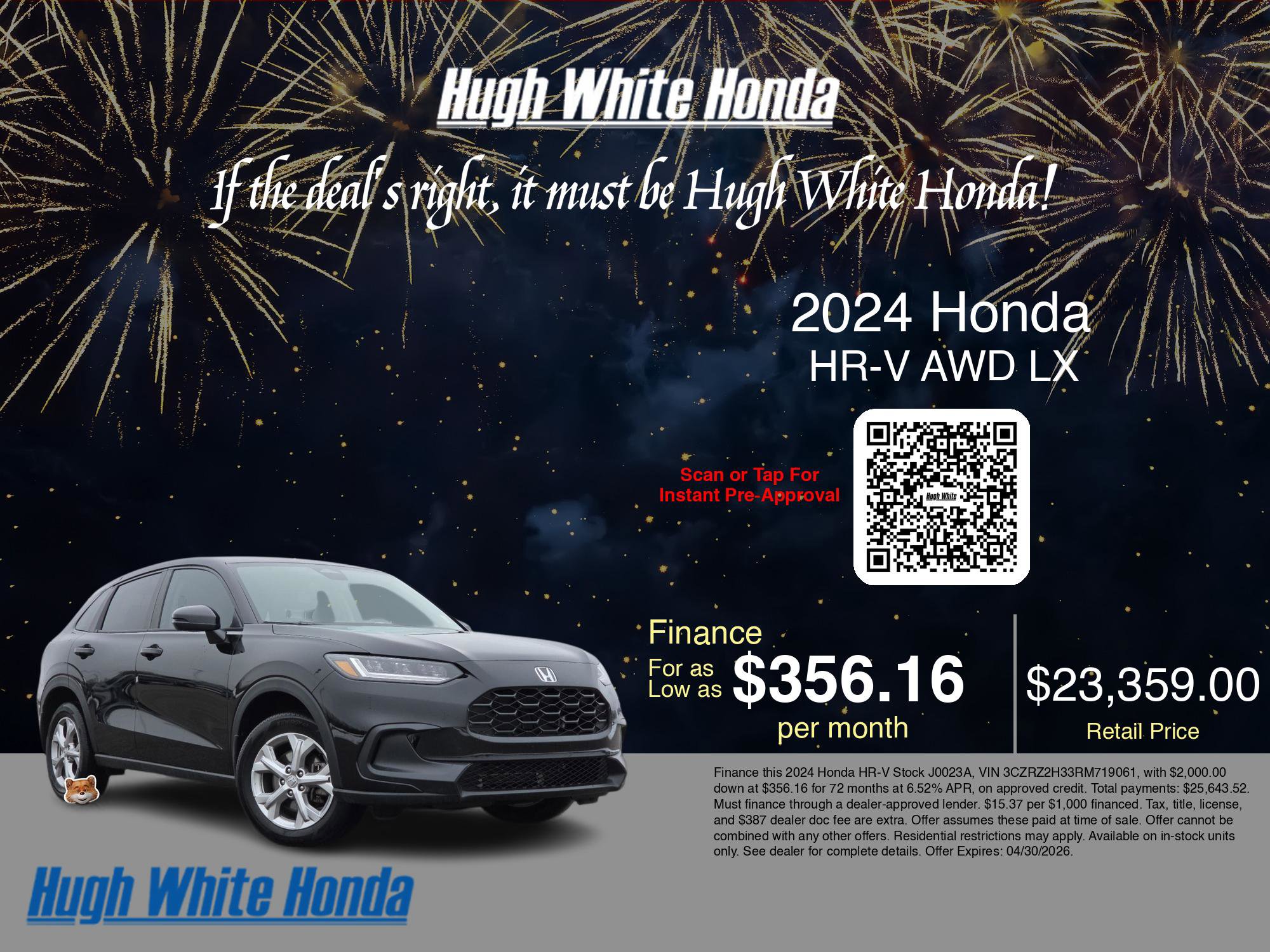 Used 2024 Honda HR-V LX image 3