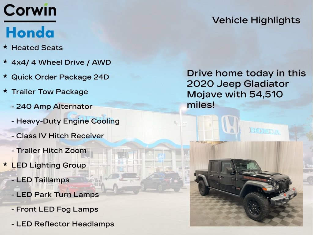 Used 2020 Jeep Gladiator Mojave w/ Dual Top Group AWD/4WD image 6