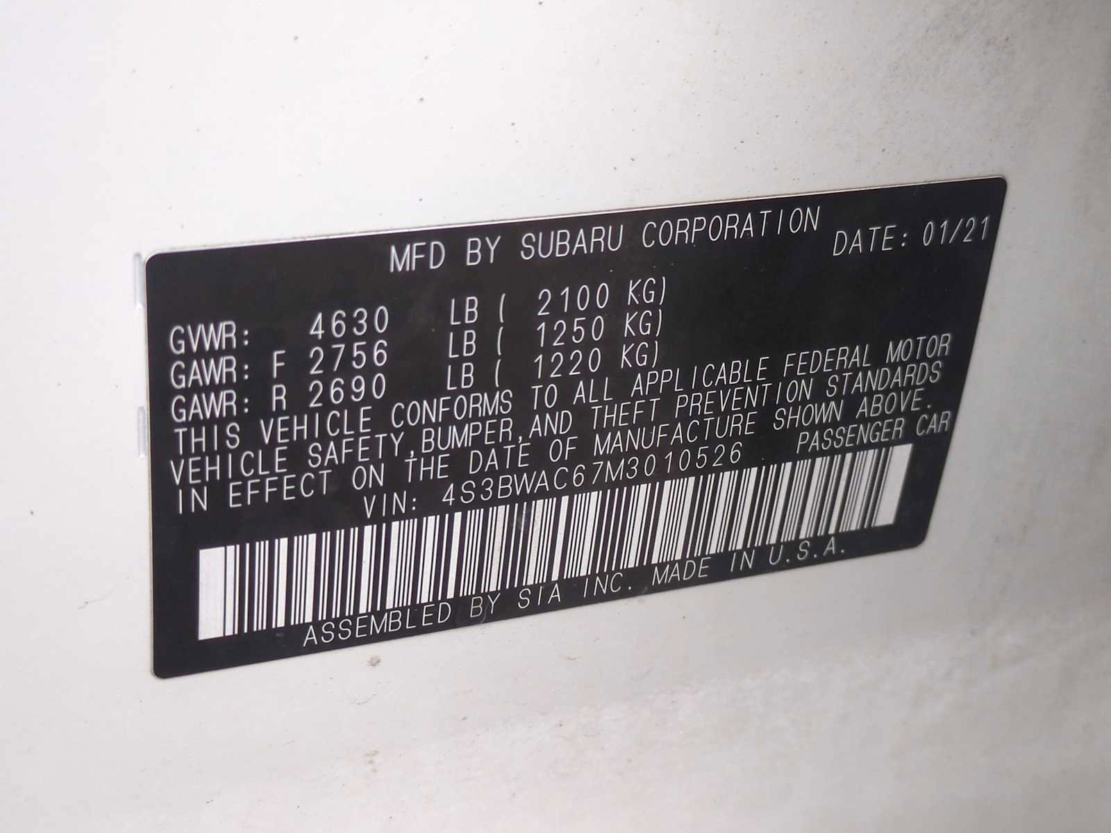 Used 2021 Subaru Legacy Premium image 37