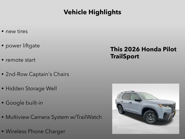 New 2026 Honda Pilot TrailSport image 20