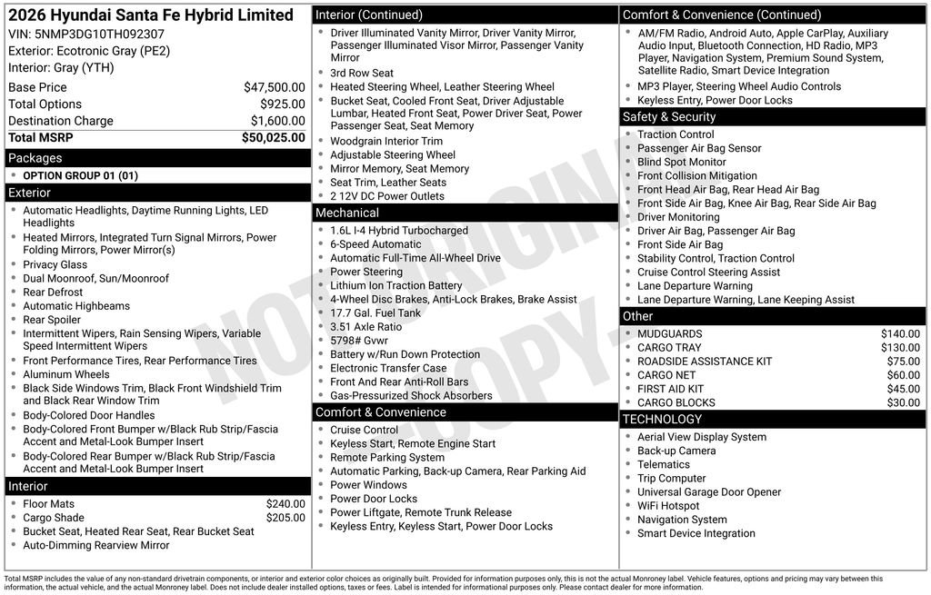 New 2026 Hyundai Santa Fe Limited image 3