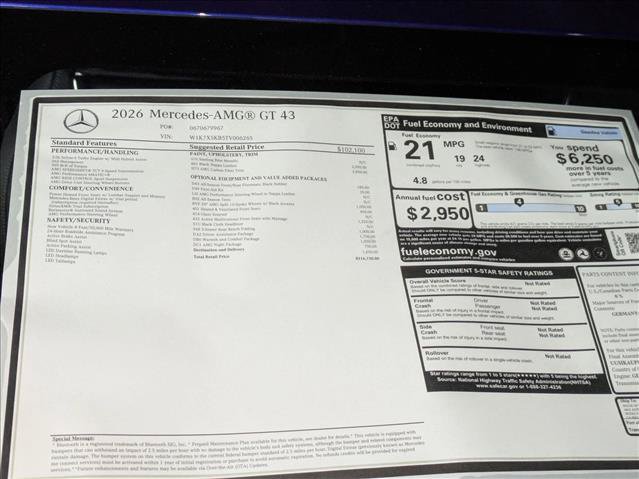 New 2026 Mercedes-Benz AMG GT 43 image 19