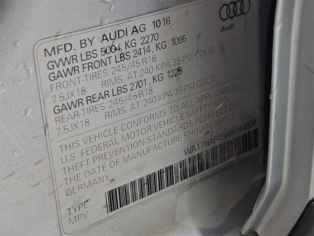 Used 2017 Audi A4 2.0T allroad Premium w/ Audi MMI Navigation Plus image 34