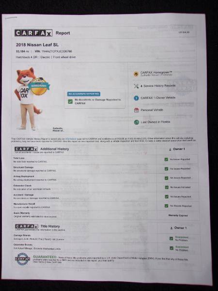 Used 2018 Nissan Leaf SL w/ SL Technology Package FWD image 36