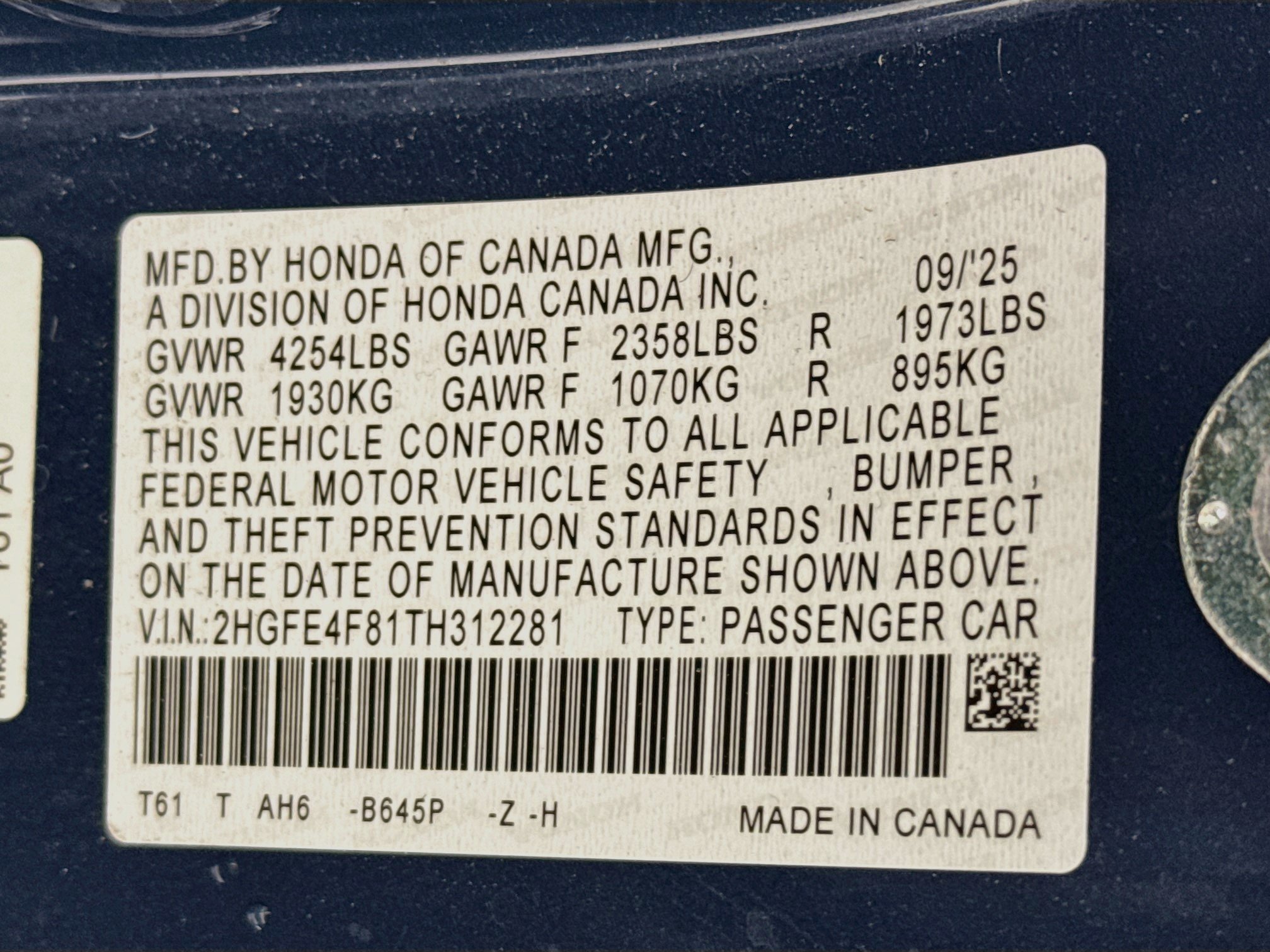 Certified 2026 Honda Civic Sport image 31