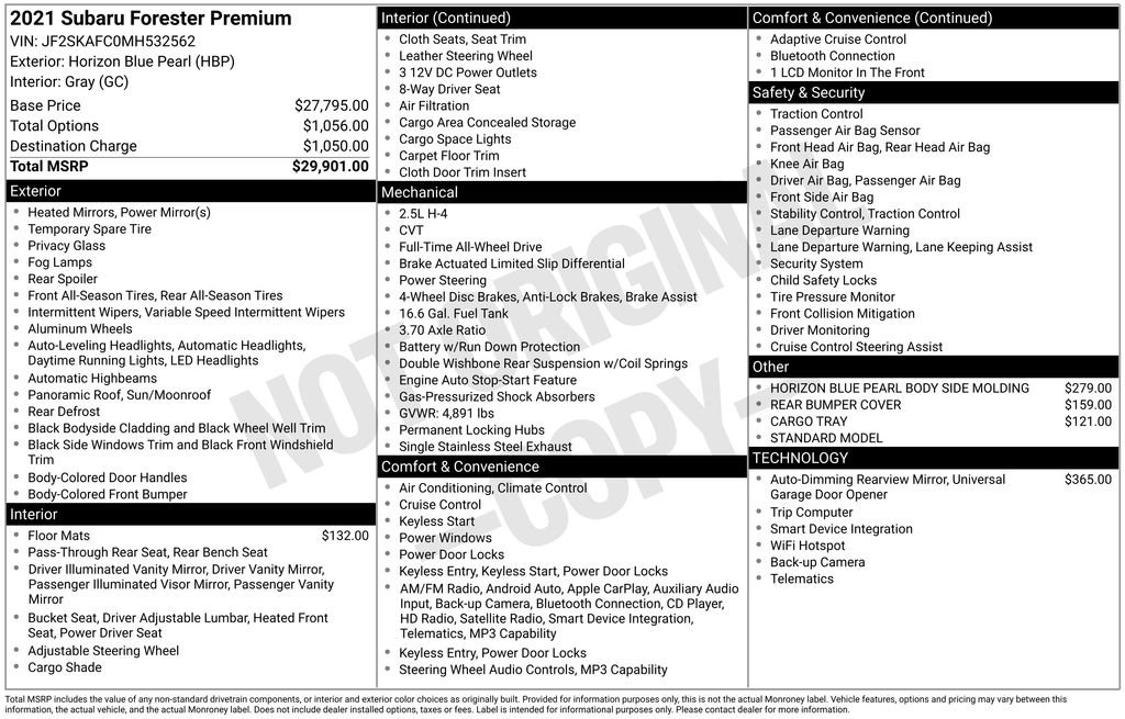 Certified 2021 Subaru Forester Premium image 35