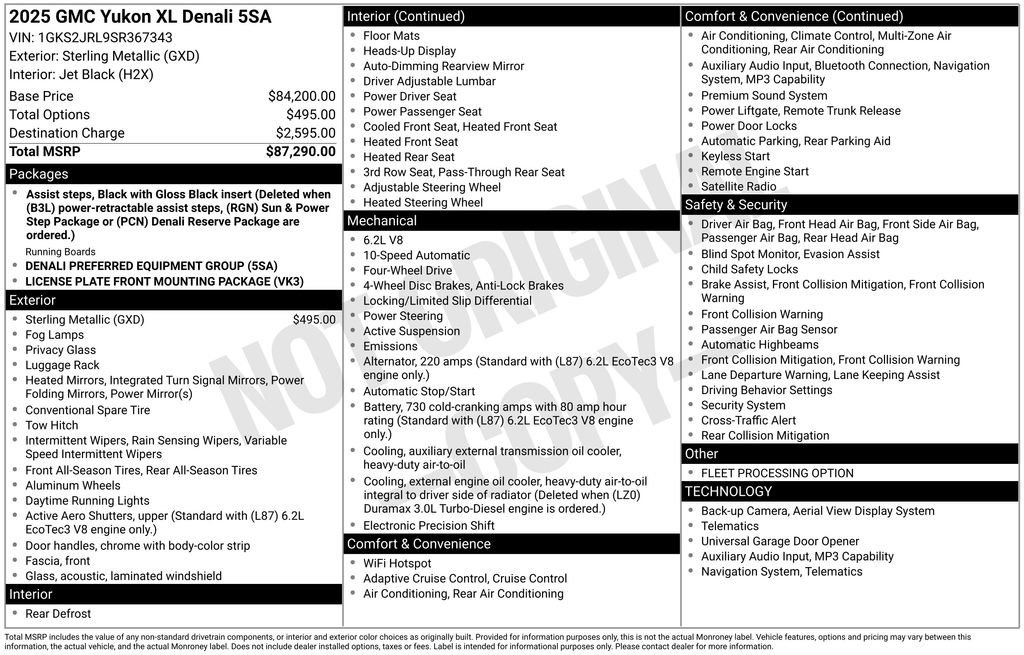 Used 2025 GMC Yukon XL Denali AWD/4WD image 4
