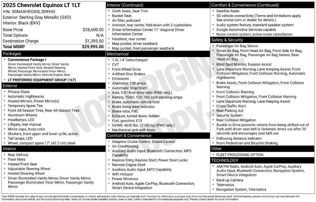 Used 2025 Chevrolet Equinox LT FWD image 33