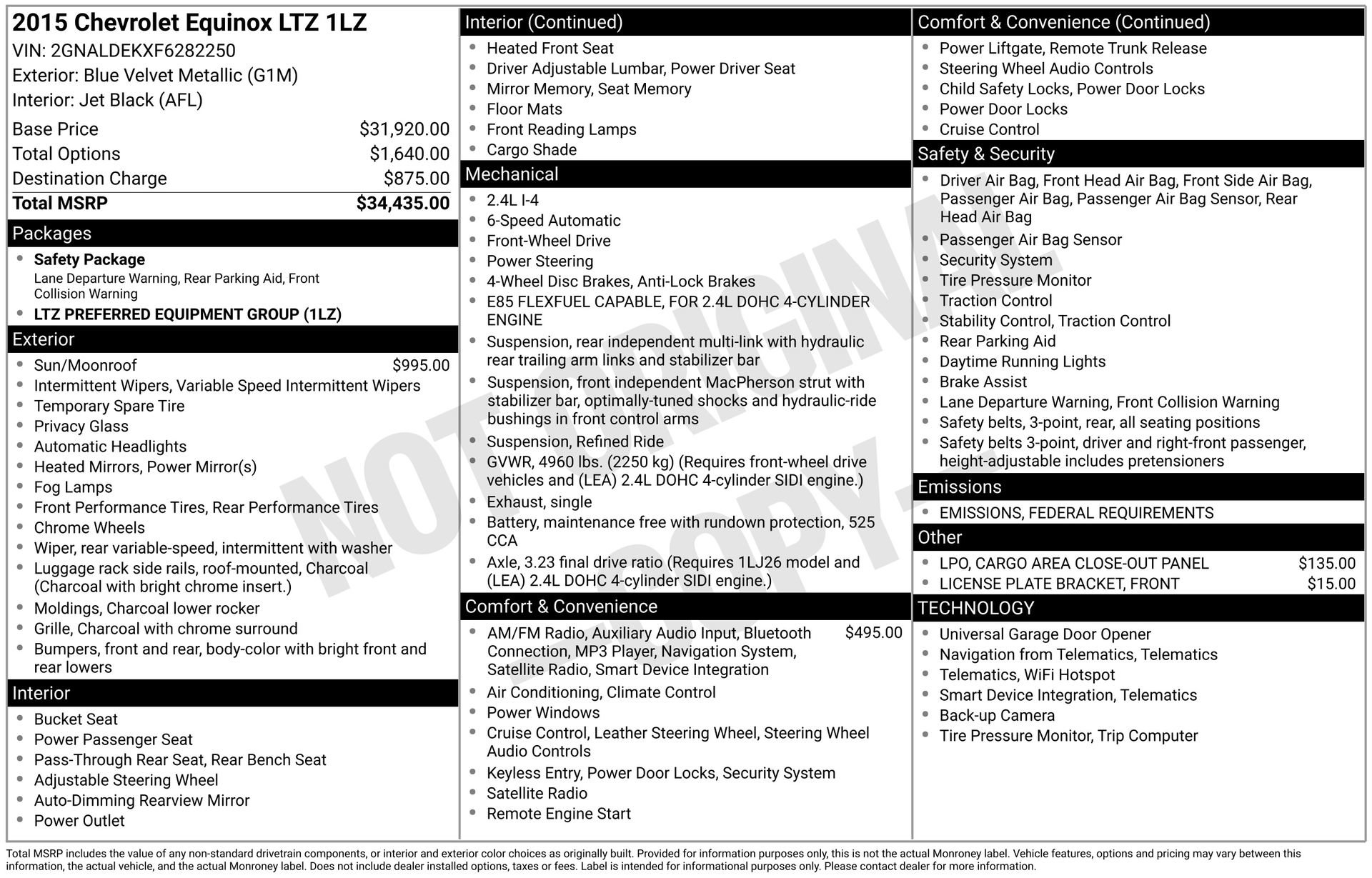 Used 2015 Chevrolet Equinox LTZ image 4