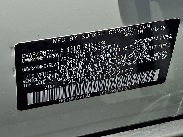 New 2026 Subaru Outback Wilderness AWD/4WD image 11