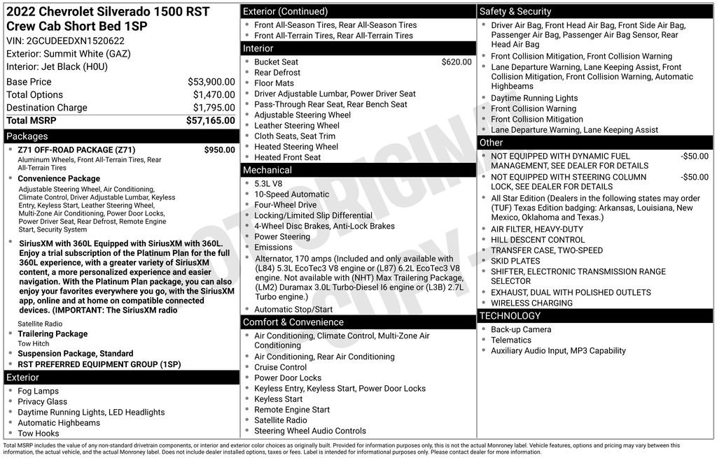 Used 2022 Chevrolet Silverado 1500 RST w/ Z71 Off-Road Package AWD/4WD image 9