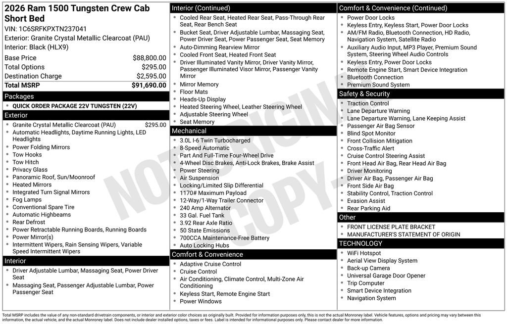 New 2026 RAM 1500 Tungsten image 4