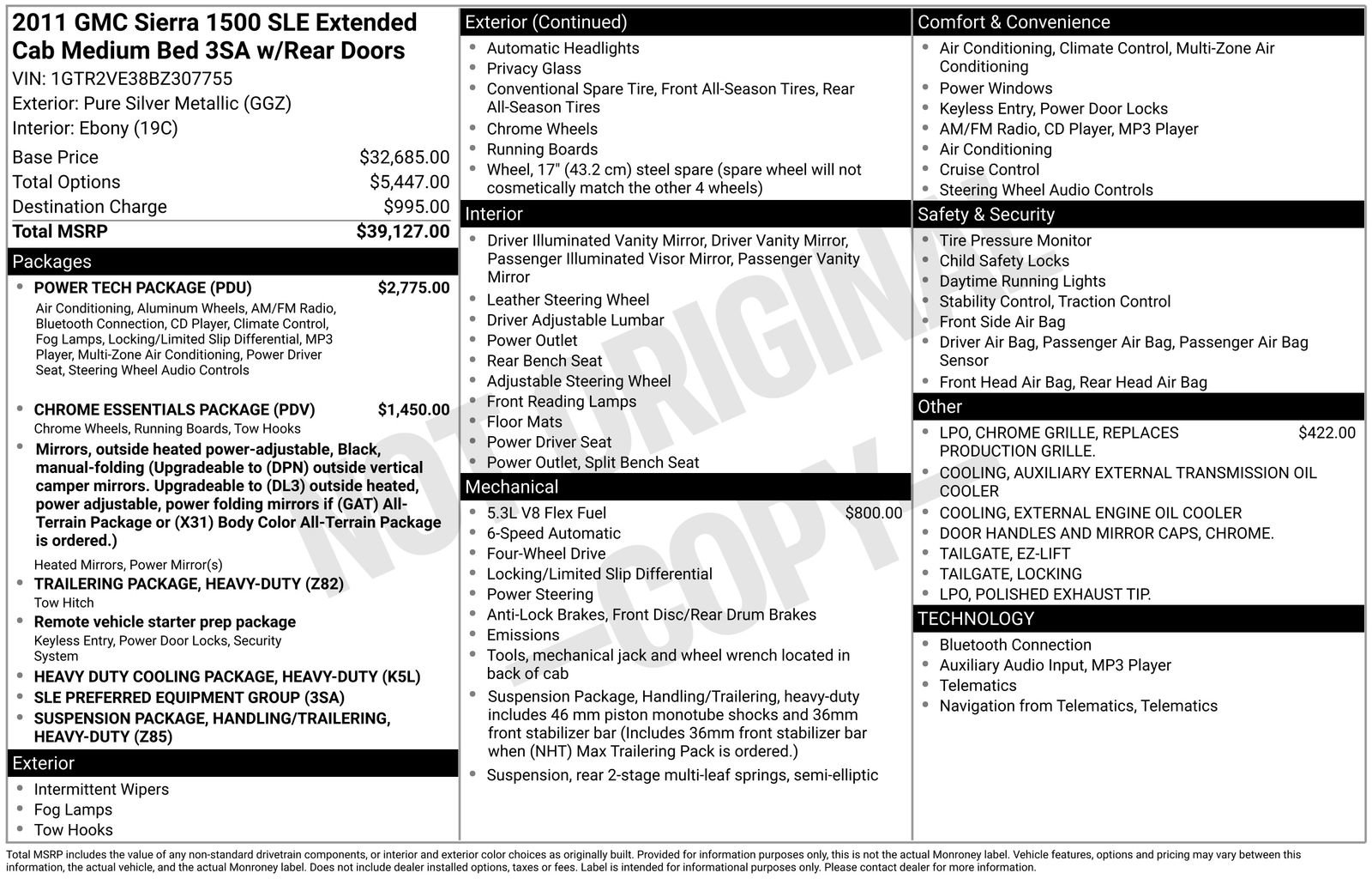 Used 2011 GMC Sierra 1500 SLE w/ Power Tech Package image 12