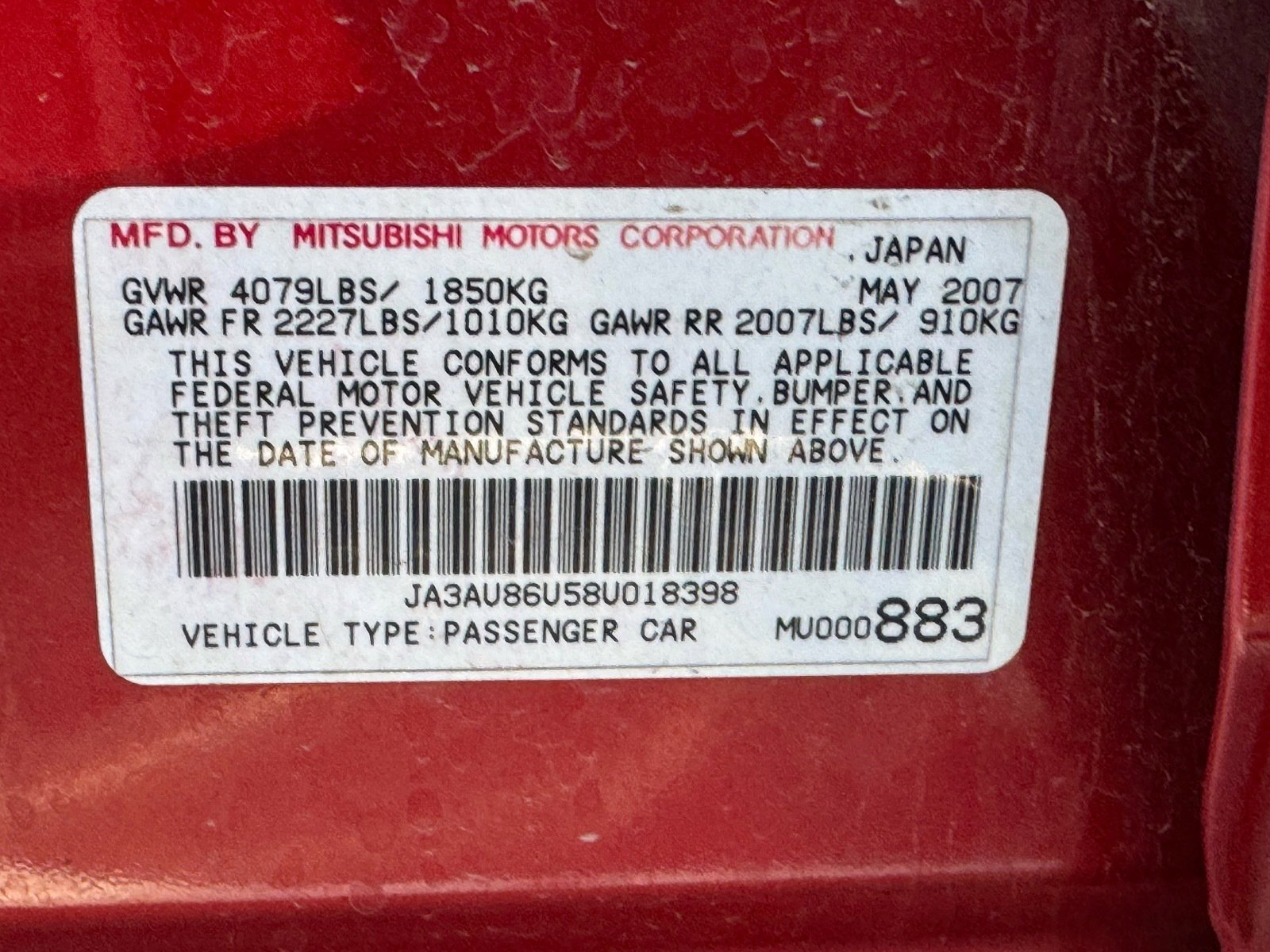 Used 2008 Mitsubishi Lancer GTS image 8