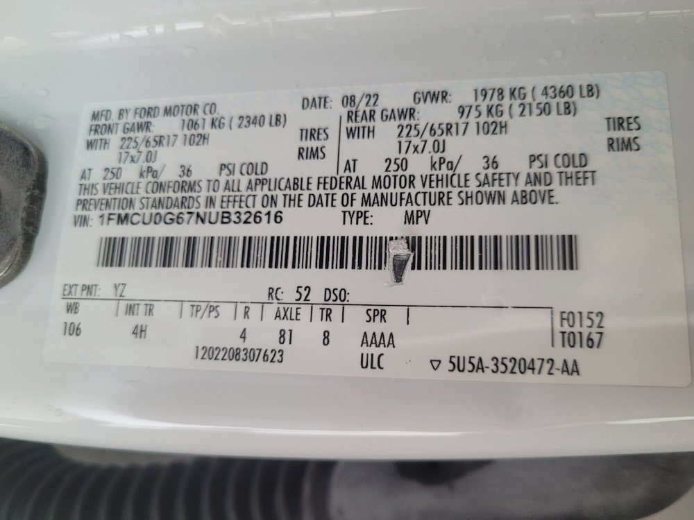 Used 2022 Ford Escape SE w/ Convenience Package image 33