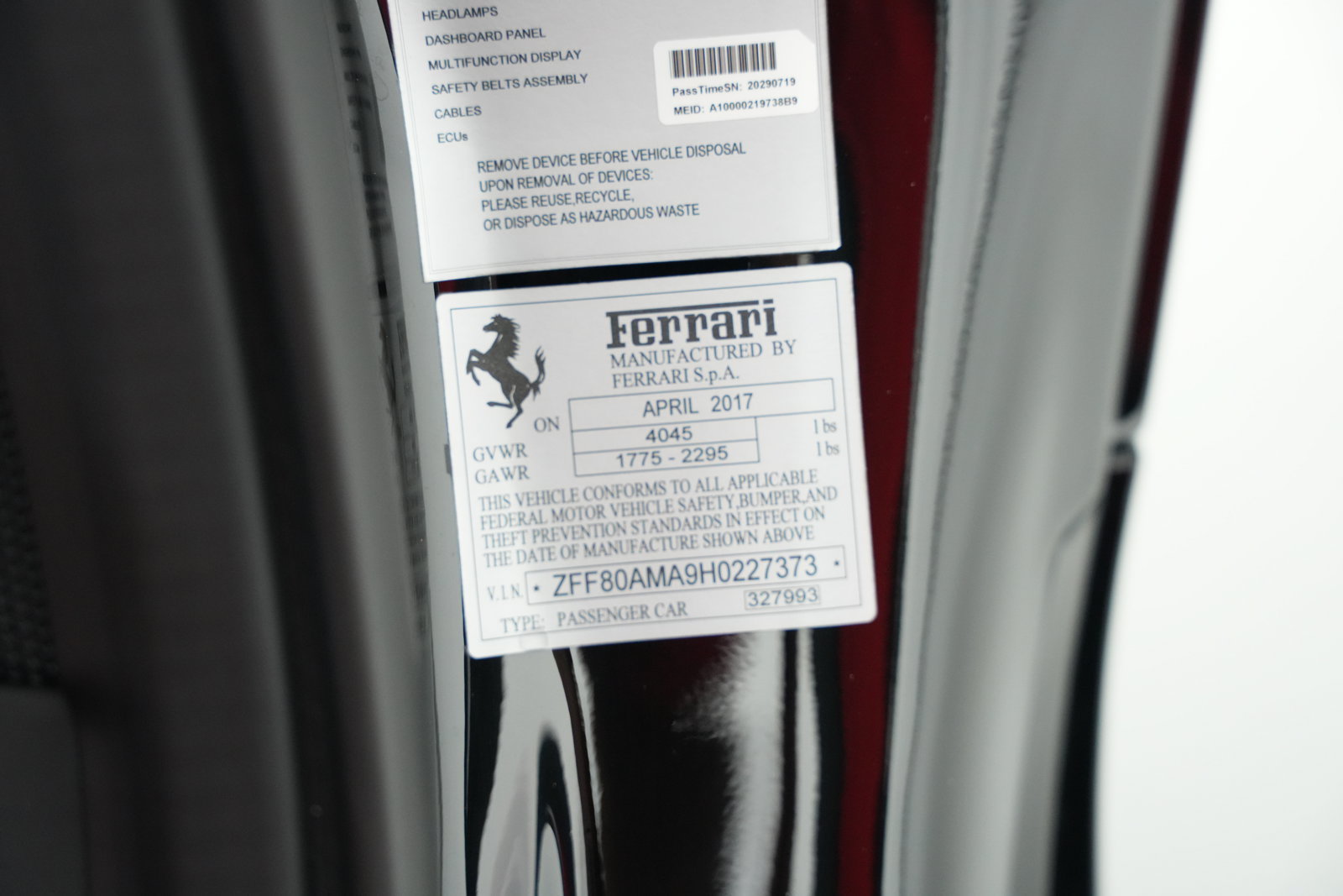Certified 2017 Ferrari 488 Spider RWD image 54