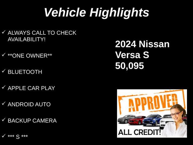 Used 2024 Nissan Versa S w/ Trunk Package FWD image 9