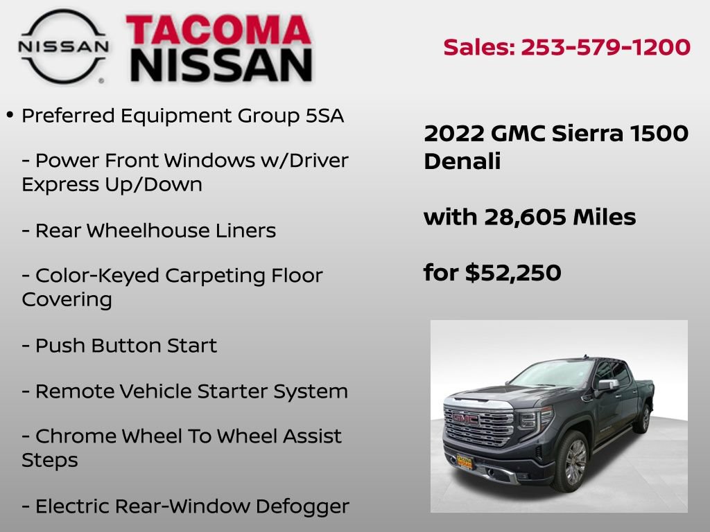 Used 2022 GMC Sierra 1500 Denali w/ Denali Reserve Package AWD/4WD image 8