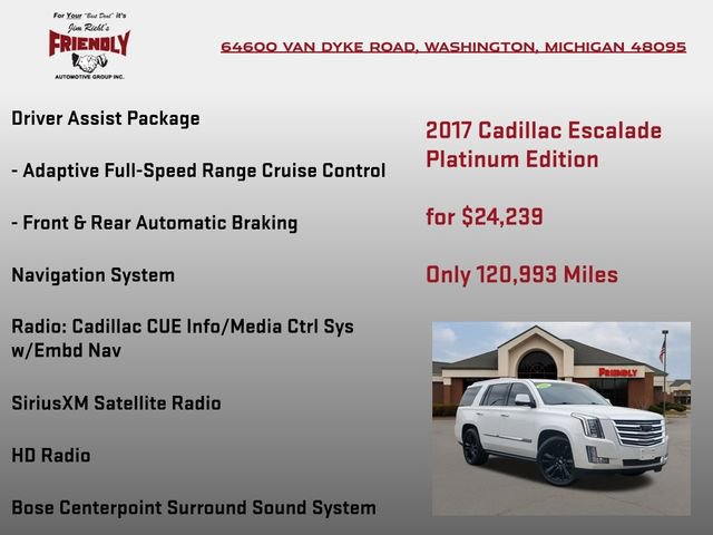 Used 2017 Cadillac Escalade Platinum image 15