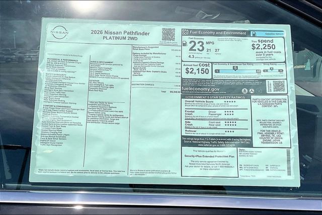 New 2026 Nissan Pathfinder Platinum image 13