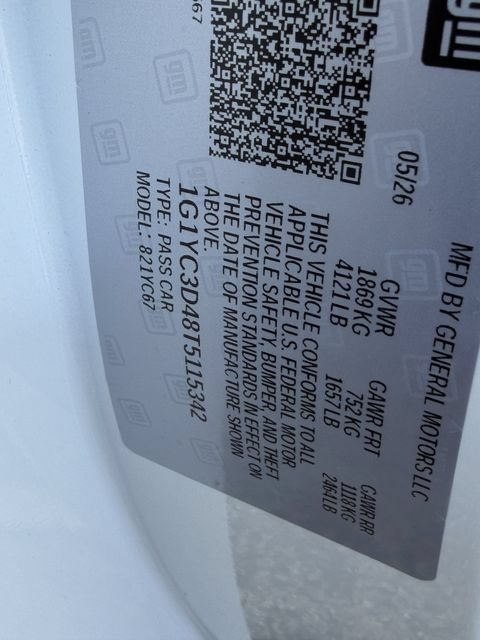 New 2026 Chevrolet Corvette Stingray Premium Conv w/ Stealth Interior Trim Package RWD image 20