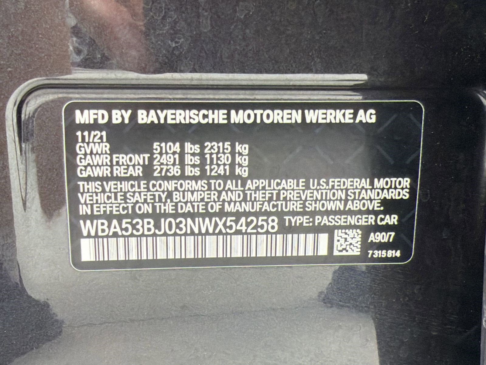 Certified 2022 BMW 540i w/ M Sport Package RWD image 20