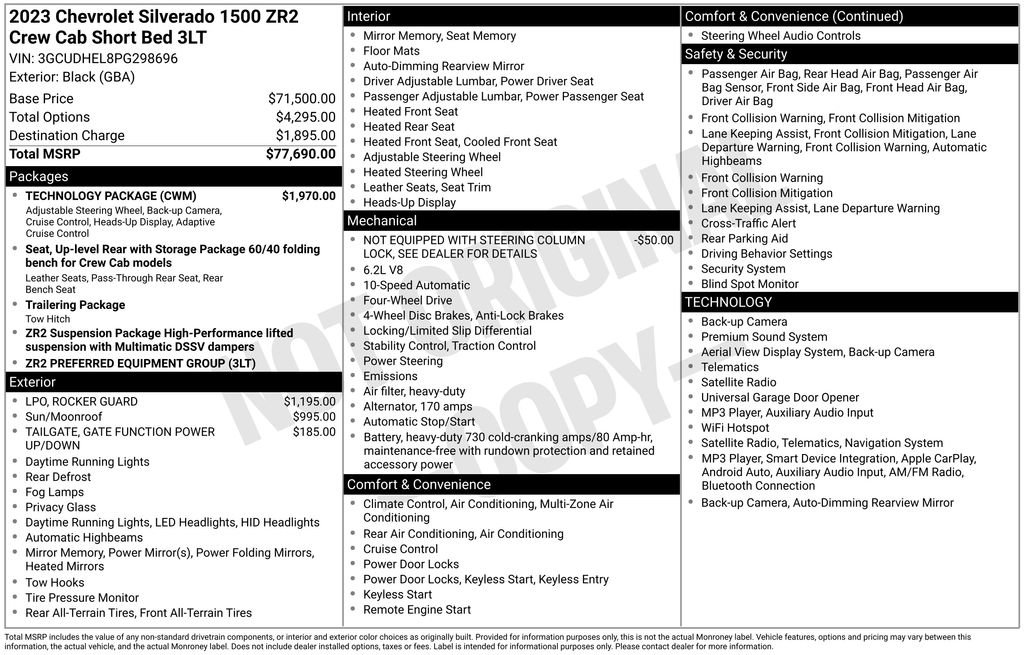 Certified 2023 Chevrolet Silverado 1500 ZR2 w/ Technology Package AWD/4WD image 41