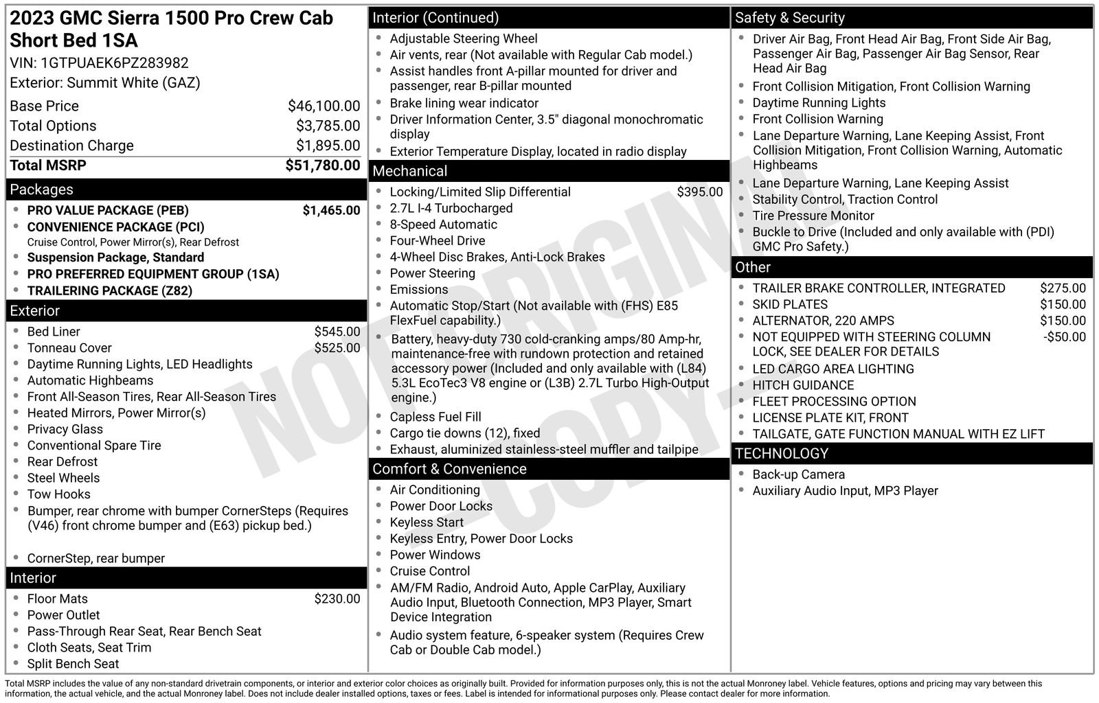 Used 2023 GMC Sierra 1500 Pro w/ Pro Value Package image 6