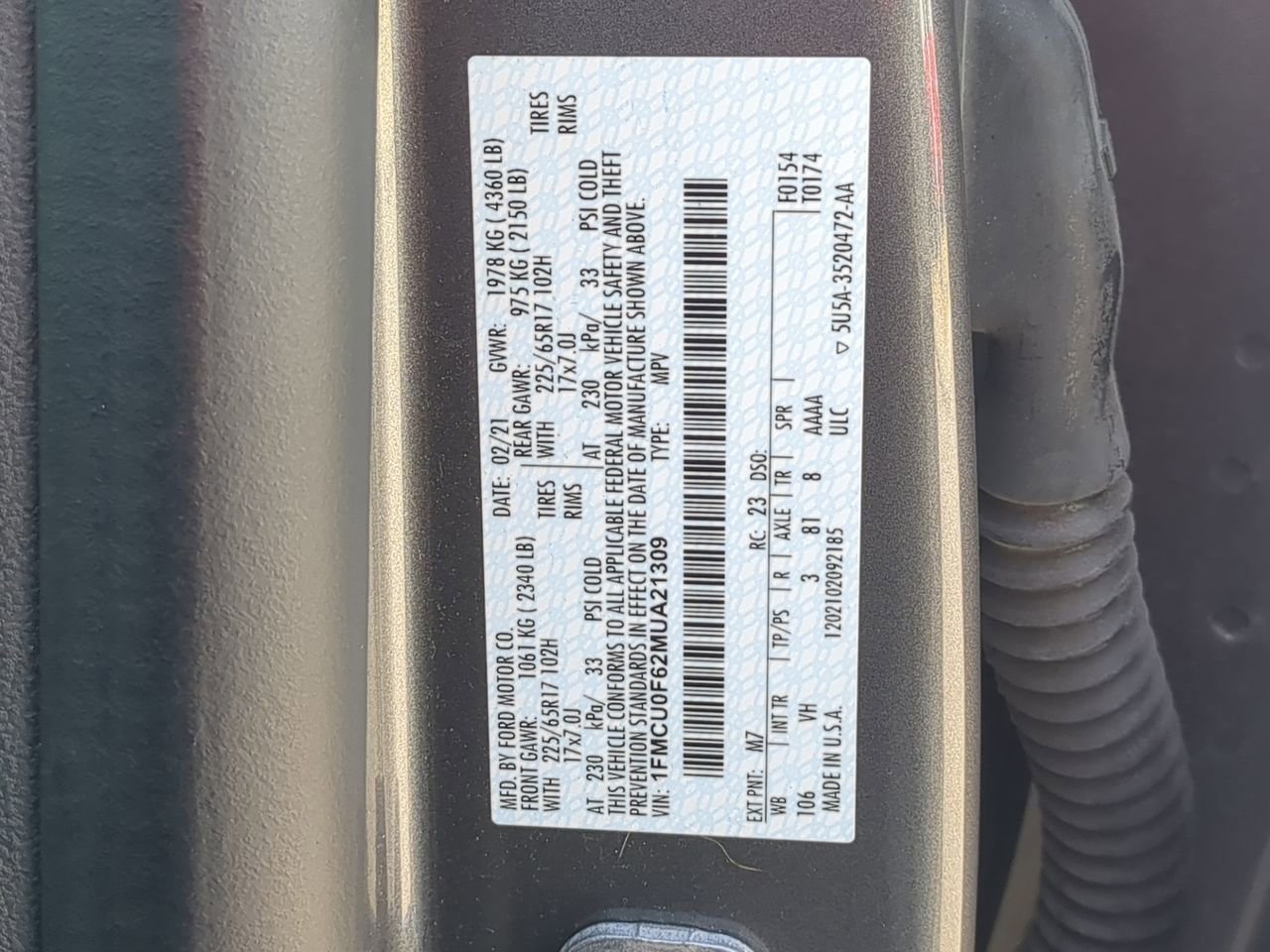 Used 2021 Ford Escape S image 35