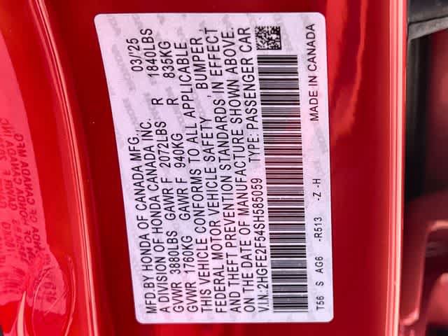 Certified 2025 Honda Civic Sport image 22