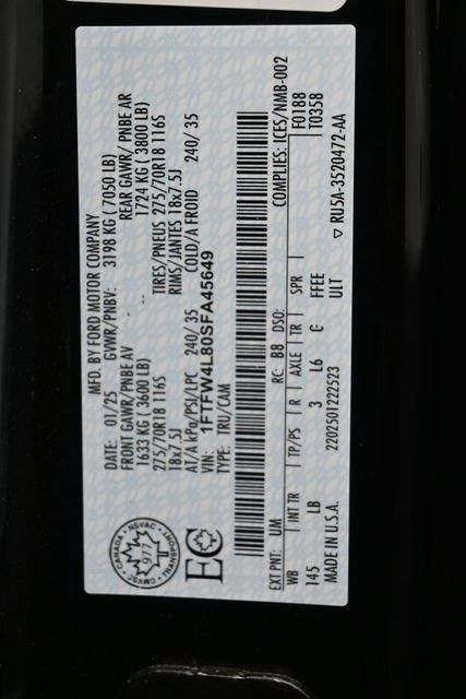 Certified 2025 Ford F150 Tremor w/ Bed Utility Package AWD/4WD image 36