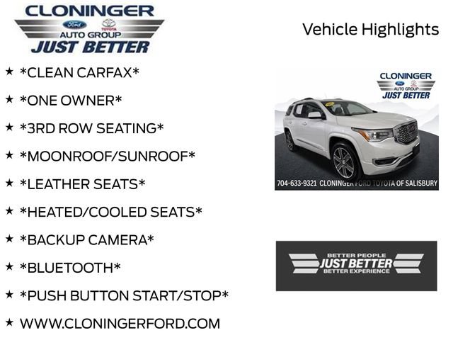 Used 2017 GMC Acadia Denali w/ Technology Package FWD image 3