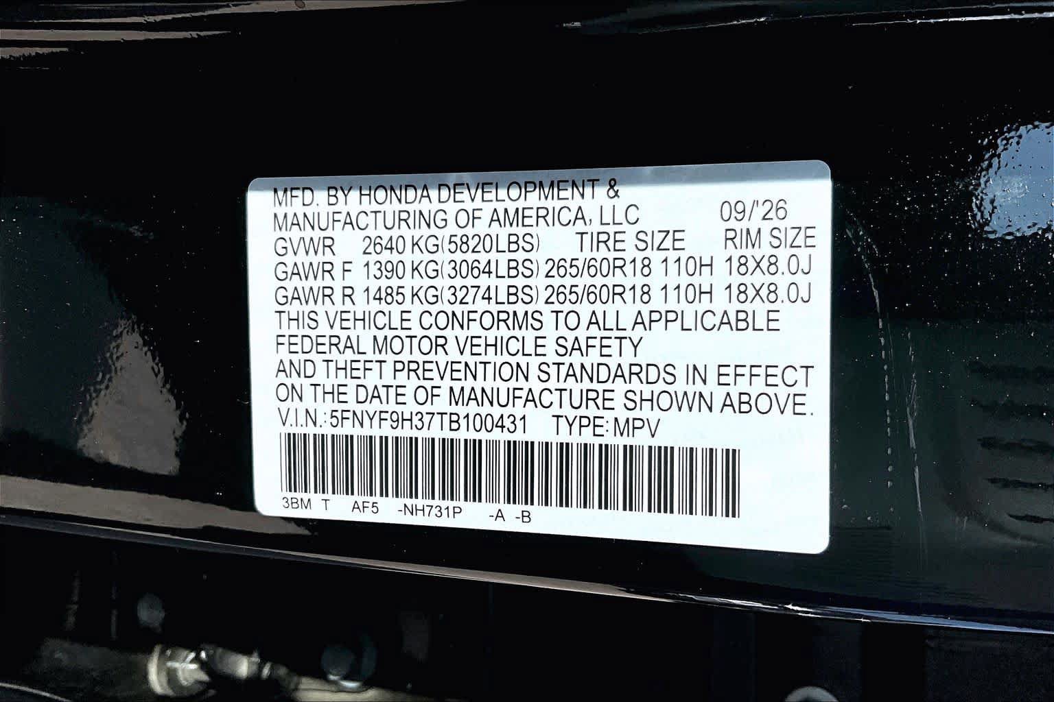 New 2026 Honda Passport RTL image 22