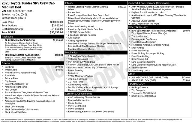 Used 2023 Toyota Tundra SR5 w/ SR5 Premium Package AWD/4WD image 5