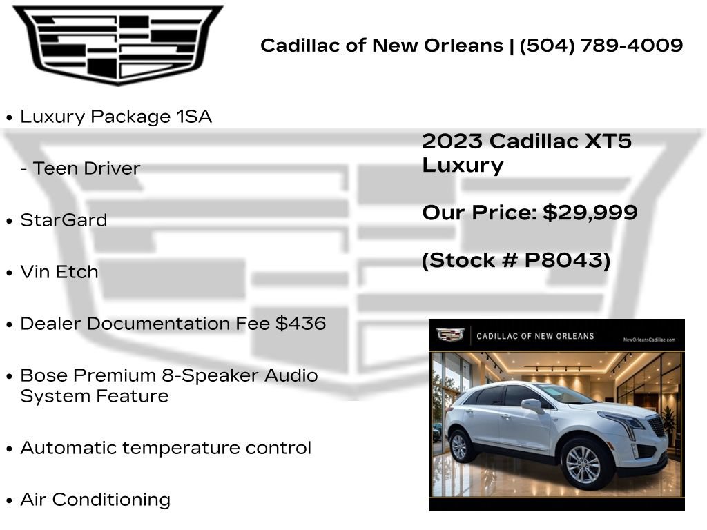 Certified 2023 Cadillac XT5 Luxury FWD image 7