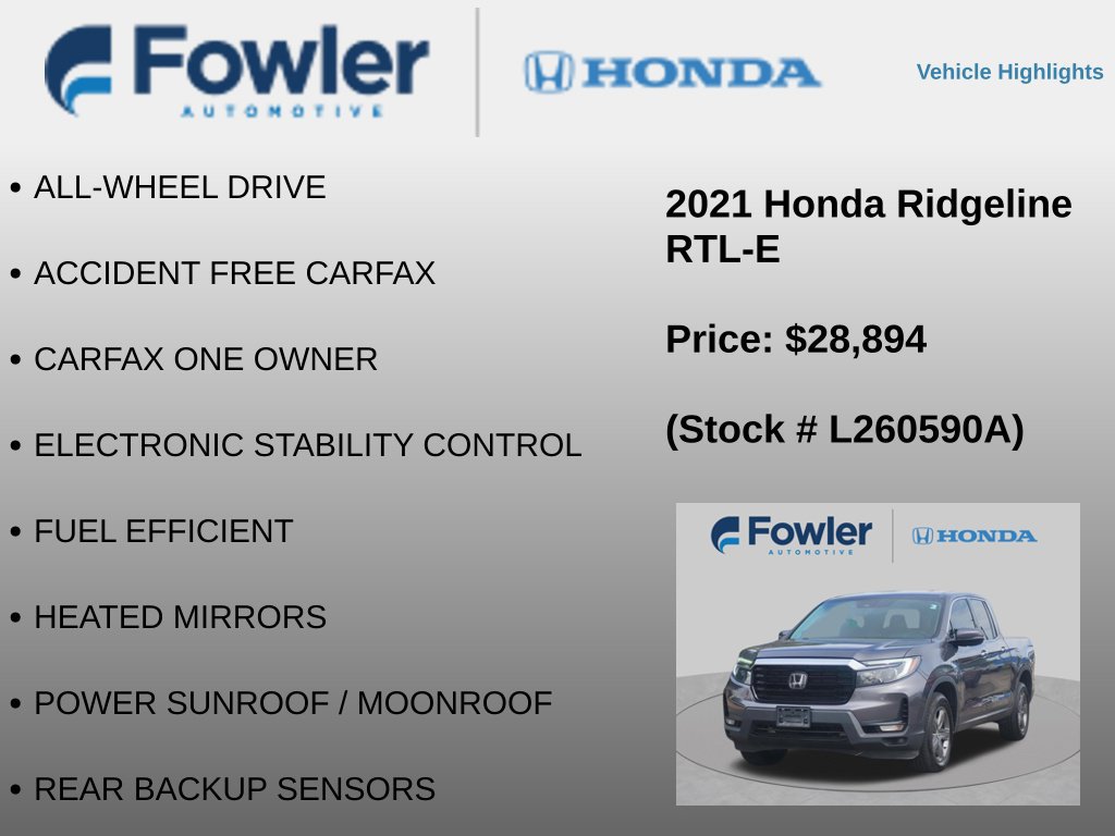 Used 2021 Honda Ridgeline RTL-E image 12