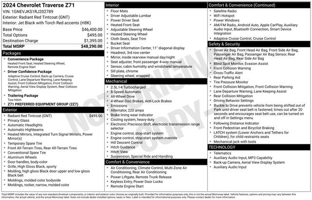 Used 2024 Chevrolet Traverse Z71 image 7