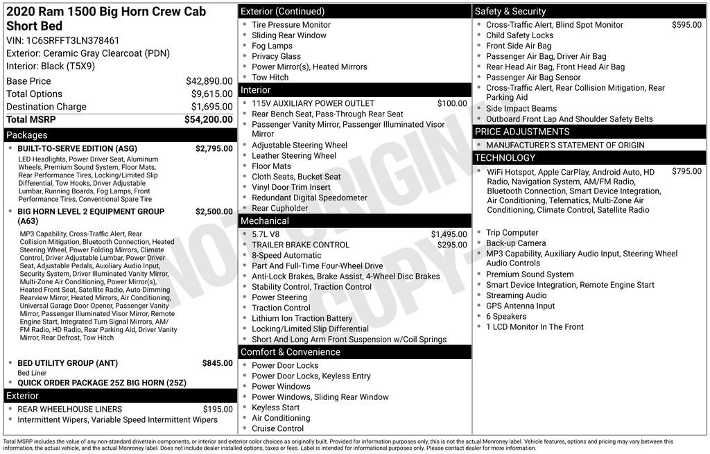 Used 2020 RAM 1500 Big Horn w/ Built-to-serve Edition image 39