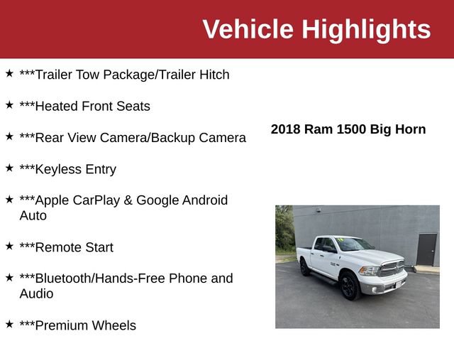 Used 2018 RAM 1500 Big Horn AWD/4WD image 10