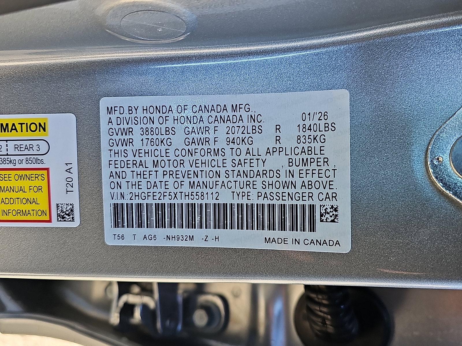 New 2026 Honda Civic Sport image 10