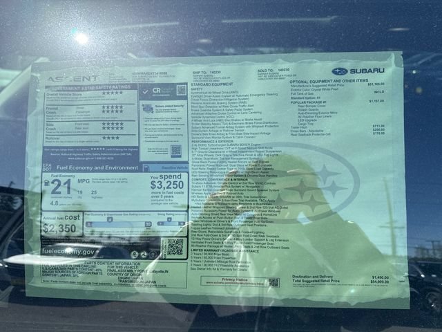 New 2026 Subaru Ascent Touring w/ Popular Package #1 AWD/4WD image 35