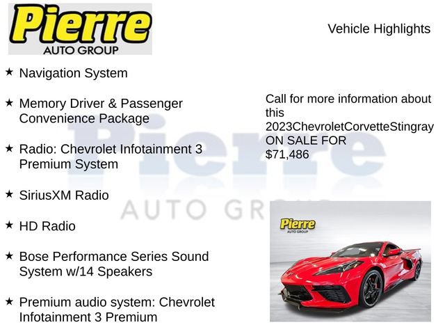 Used 2023 Chevrolet Corvette Stingray Preferred Cpe w/ Z51 Performance Package image 7