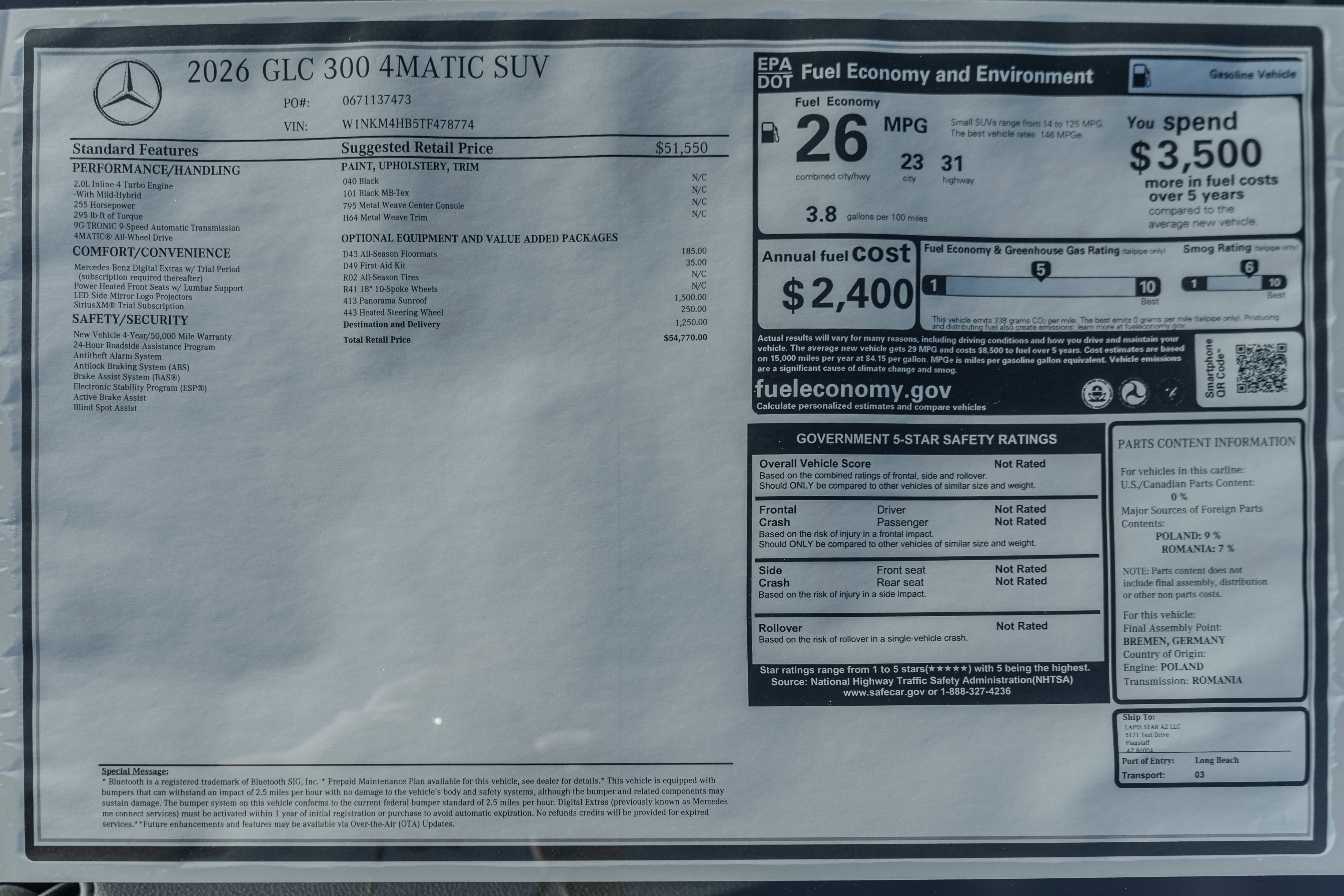 New 2026 Mercedes-Benz GLC 300 4MATIC image 36