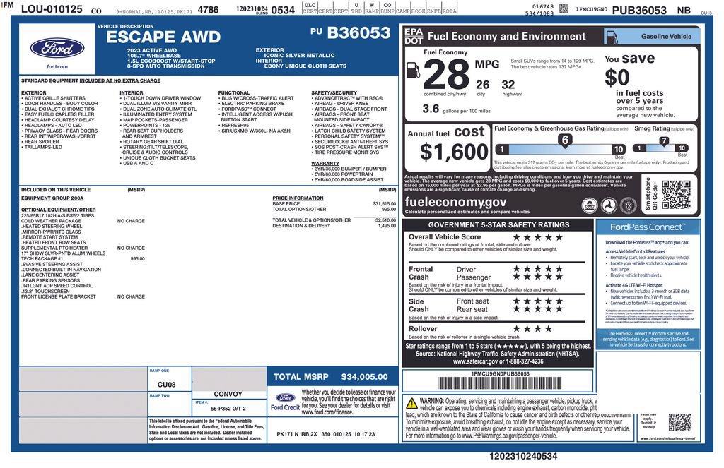 Used 2023 Ford Escape Active w/ Tech Pack #1 AWD/4WD image 26